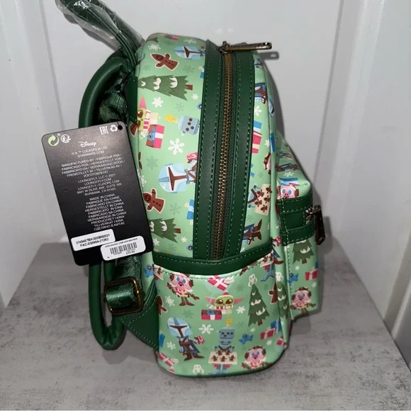Loungefly Star Wars The Mandalorian Chibi Holidays Backpack - Picture 2 of 6